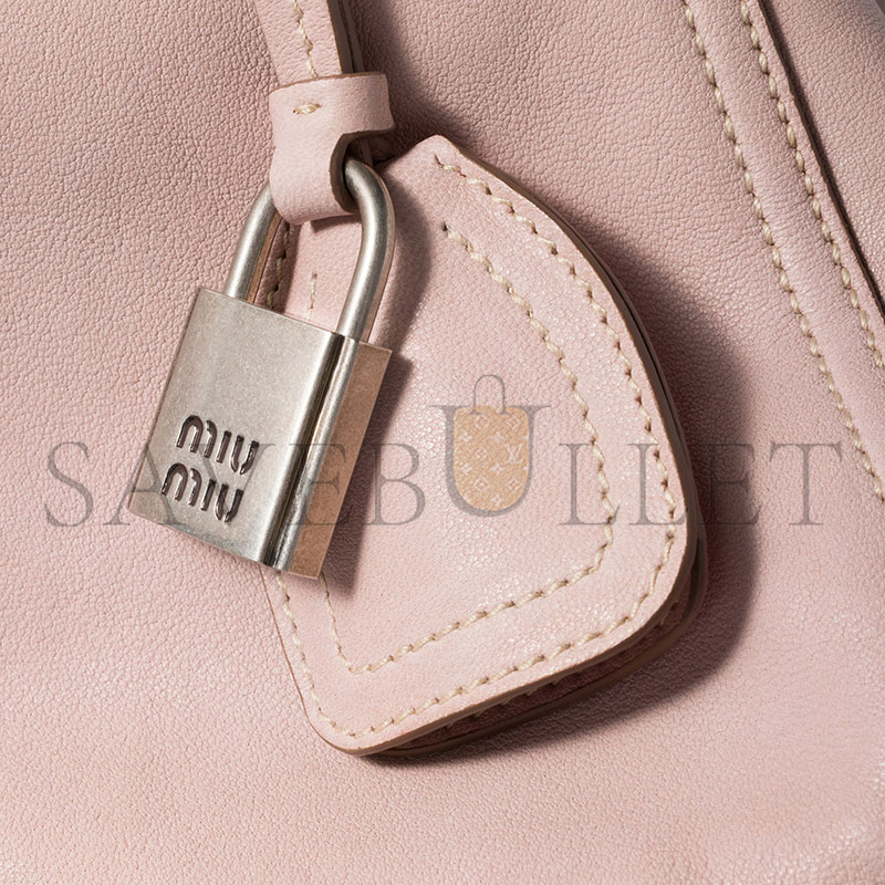 MIU MIU VIVANT NAPPA SOFT LEATHER HANDBAG 5BB199 (28*17*9.5cm) MIU MIU VIVANT NAPPA SOFT LEATHER HANDBAG 5BB199 (28*17*9.5cm)